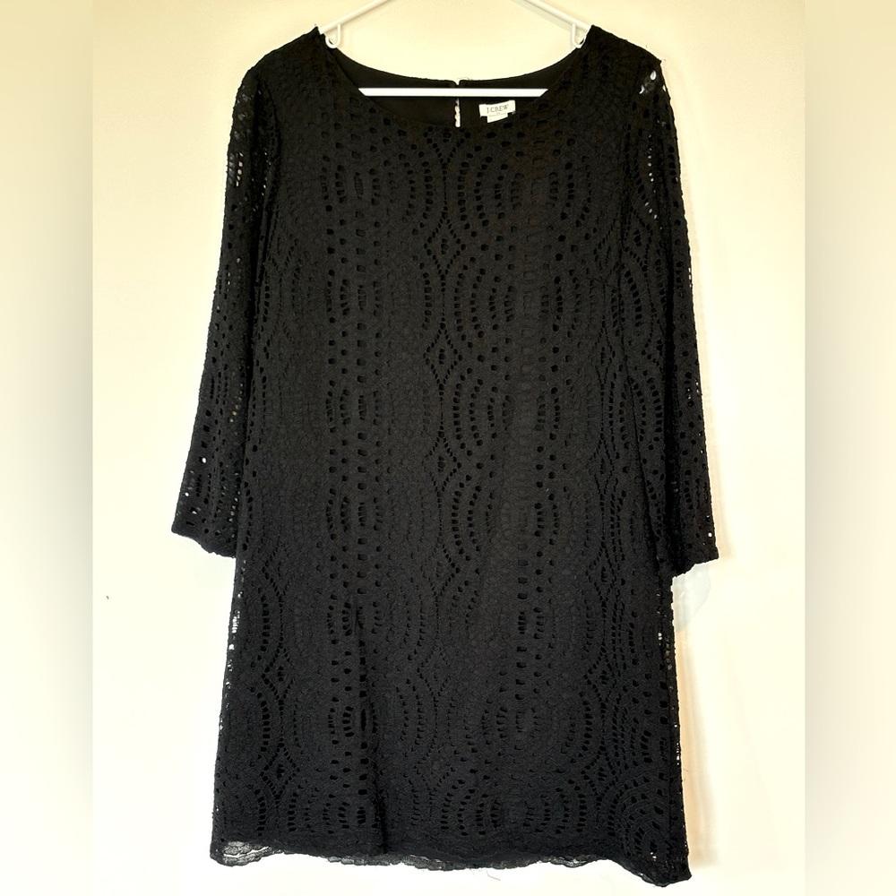 J. Crew Black Lace (Knee Length) Dress- size 12
